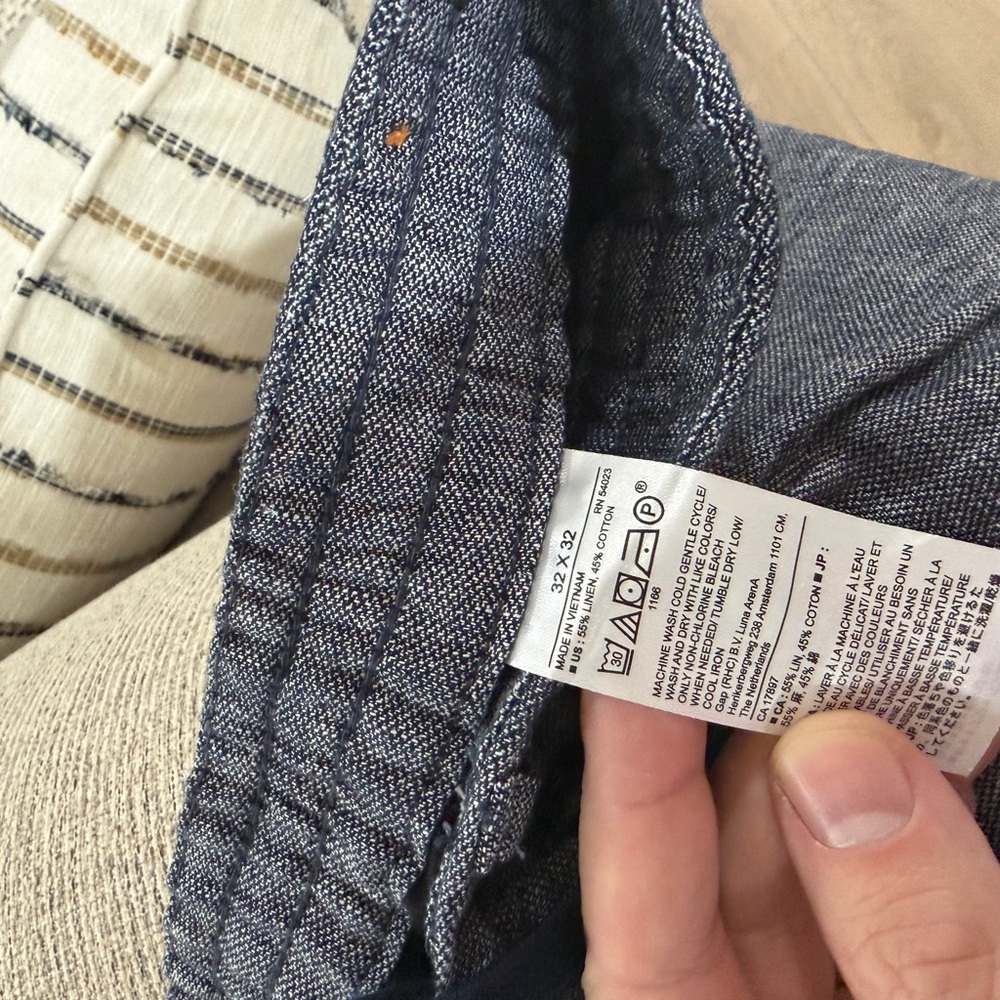NWT Men’s BR Linen-Blend Mason Athletic-Tapered Fit Pants - Picture 4 of 9